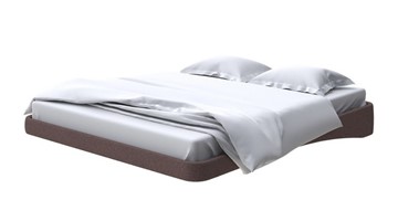 Парящая кровать 160х200, Искусственная шерсть (Лама Шоколад) во Владивостоке