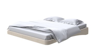 Парящая кровать 160х200, Велюр (Ultra Песочный) в Артеме