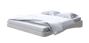 Кровать двуспальная парящая 160х200, Велюр (Ultra Серый камень) в Артеме