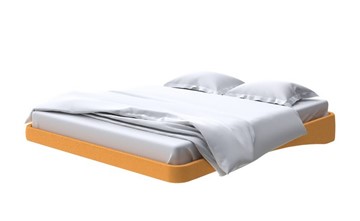 Парящая кровать 2-спальная 180х200, Велюр (Scandi Cotton 18 Шафран) в Уссурийске