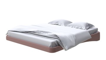 Парящая кровать 200х200, Экокожа (Молочный шоколад) в Артеме