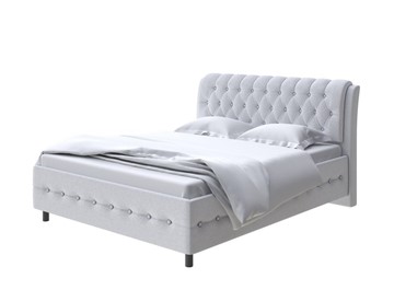 1,5-спальная кровать Como (Veda) 4 140х200, Велюр (Scandi Cotton 7 Серый Камень) во Владивостоке
