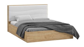 Двуспальная кровать с механизмом Миранда тип 1 (Дуб крафт золотой/Белый глянец) в Уссурийске