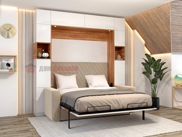 Кровать-шкаф с диваном Аделина 1400х2000 в Артеме