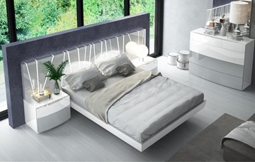 Кровать полутороспальная 606 VANESSA со светодиодной подсветкой (160х200) в Уссурийске