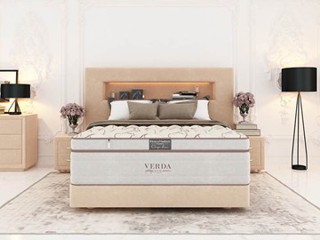 Кровать в спальню Smart Compact/Podium M 160х200, Флок (Велсофт Бежевый) в Артеме