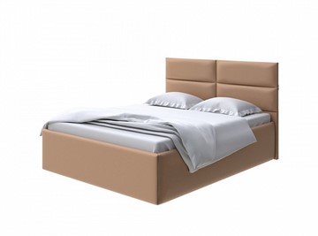 Кровать полутороспальная Clever 140х200 без кроватного основания Экокожа (Бронзовый перламутр) во Владивостоке