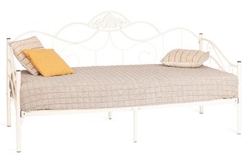 Кровать 1-спальная Federica (mod. AT-881) дерево гевея/металл, 90*200 см (Day bed), Белый (butter white) в Артеме