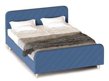 Спальная кровать Мелоди 900 (с основанием) Альба синий во Владивостоке