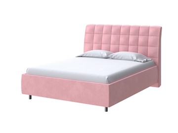 Спальная кровать Volumo 140х200, Велюр (Casa Жемчужно-розовый) в Артеме