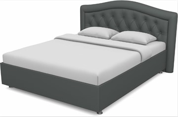 Кровать 1.5-спальная Луиза 1400 с основанием (Nitro Grey) во Владивостоке