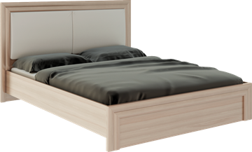 Кровать 2-спальная Глэдис М31 (Шимо светлый/Белый текстурный) в Артеме