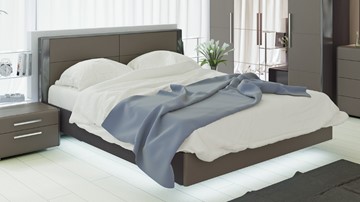 Кровать в спальню Наоми 1600, цвет Фон серый, Джут СМ-208.01.01 в Артеме