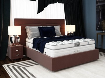 Кровать двуспальная Modern/Island M 180х200, Флок (Велсофт Спелая слива) в Артеме