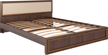 Спальная кровать Беатрис М10 с мягким изголовьем (Орех Гепланкт) во Владивостоке