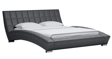 Кровать спальная Оливия 160 арт. Марика 485 к/з (серый) с основанием в Артеме