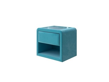 Тумбочка прикроватная Cube 52х41, Велюр (Shaggy Azure) в Артеме