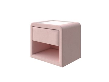 Прикроватная тумба Cube 52х41, Велюр (Ultra Розовый мусс) в Находке