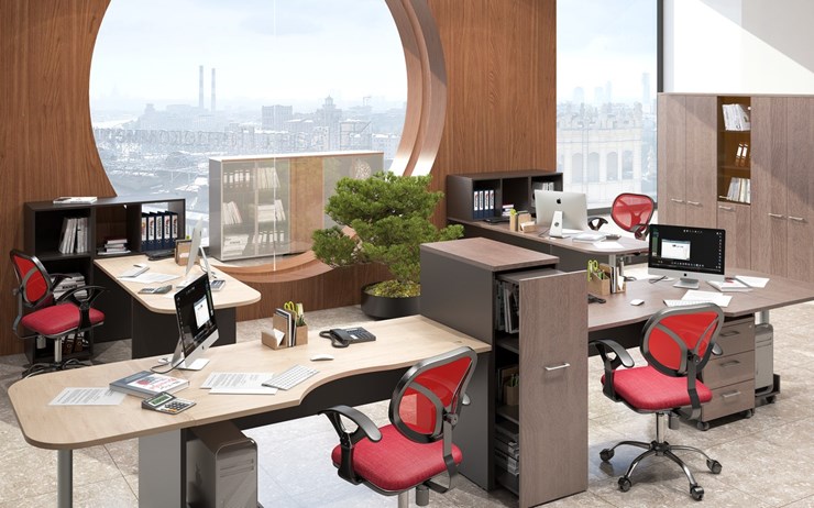 Офисный набор мебели Xten с большим шкафом для документов для 2 сотрудников во Владивостоке - изображение 5
