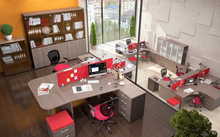 Набор мебели в офис Xten для двух сотрудников с тумбочками во Владивостоке - изображение 3