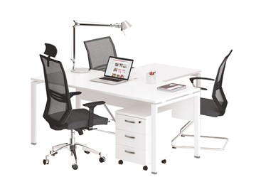 Набор мебели в офис А4 (металлокаркас UNO) белый премиум / металлокаркас белый в Уссурийске