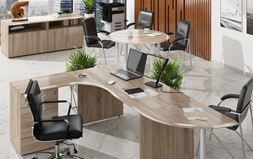 Офисный набор мебели Wave 2, рабочий стол и конференц-стол во Владивостоке
