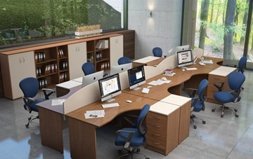Набор мебели в офис IMAGO - рабочее место, шкафы для документов во Владивостоке - предосмотр