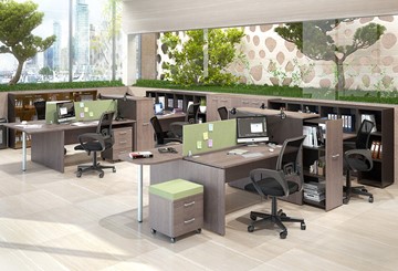 Набор мебели в офис Skyland Xten для двух сотрудников с тумбочками в Артеме