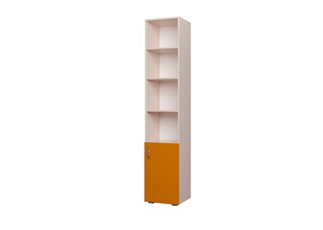 Детский шкаф-пенал 400 1Д Млечный дуб, Оранжевый в Уссурийске