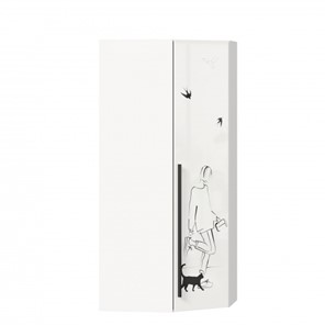 Угловой распашной шкаф Джоли 45 ЛД 535.030, Серый шелк в Находке