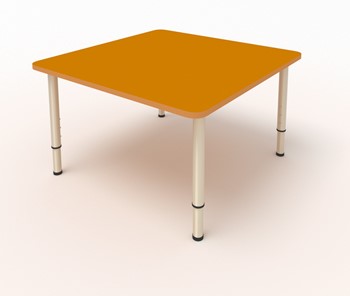 Детский стол 4-местный 70х70 ЛДСП Оранжевый в Артеме