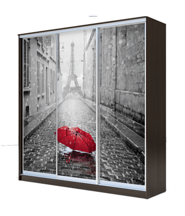Шкаф 2400х2000х620, наполнение №2, Париж, зонтик ХИТ 24-20-777-02 Венге Аруба во Владивостоке - изображение