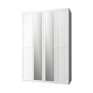 Распашной шкаф Харрис 60, белый + 2 фасад зеркало, +2 фасад стандарт в Артеме