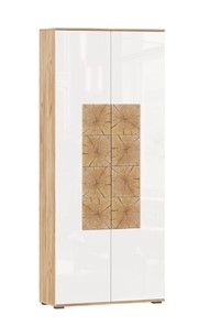 Шкаф двухстворчатый Фиджи с декоративными накладками 659.310, Дуб Золотой/Белый в Артеме