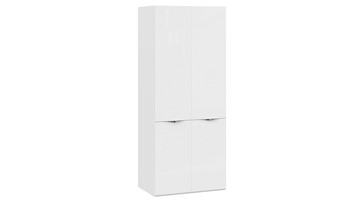 2-створчатый шкаф Глосс СМ-319.07.211 (Белый глянец/Стекло) в Артеме