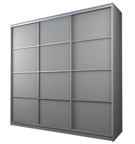 Шкаф 3-х створчатый MAX МШ-27-6-24-111, Профиль Серебро/Цвет Серый во Владивостоке