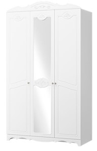 Шкаф трехдверный Лотос ШР-3 (Белый) 1 зеркало в Артеме