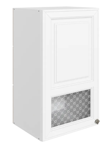 Шкаф кухонный Мишель L400 H720 (1 дв. окош.) эмаль (белый/белый) во Владивостоке