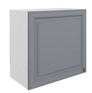 Навесной кухонный шкаф Мишель под вытяжку L600 H566 (1 дв. гл.) эмаль (белый/серый) в Уссурийске