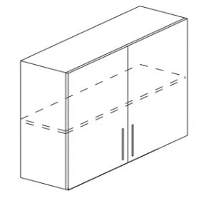 Кухонный шкаф Некст МДФ А10 72*80*30см МДФ премиум, глянец, металик в Артеме