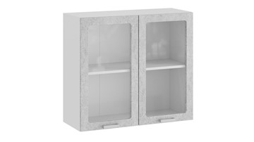 Кухонный шкаф Гранита 1В8С (Белый/Бетон снежный) в Артеме