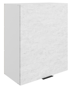 Кухонный навесной шкаф Стоун L600 Н720 (1 дв. гл.) (белый/белая скала) во Владивостоке