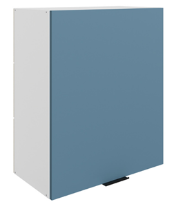 Шкаф настенный Стоун L600 Н720 (1 дв. гл.) (белый/изумруд софттач) во Владивостоке