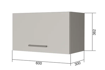 Навесной кухонный шкаф В360, Серый/Антрацит в Артеме