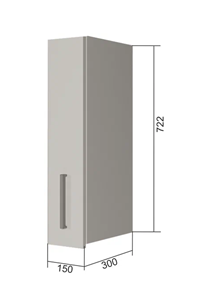 Кухонный навесной шкаф В7 15, Графит/Белый во Владивостоке