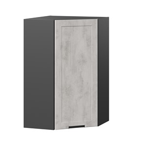 Угловой шкаф на кухню 600 высокий Джамис ЛД 296.620.000.075, Чёрный/Белый камень во Владивостоке