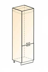 Шкаф-пенал под холодильник Бостон L600 (2 дв. гл.) в Артеме