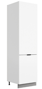 Шкаф-пенал Стоун L600 под холодильник (2 дв.гл.) (белый/джелато софттач) в Артеме