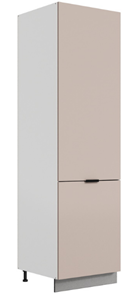 Шкаф-пенал Стоун L600 под холодильник (2 дв.гл.) (белый/грей софттач) во Владивостоке