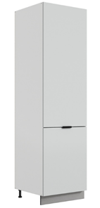 Шкаф-пенал Стоун L600 под холодильник (2 дв.гл.) (белый/лайт грей софттач) во Владивостоке